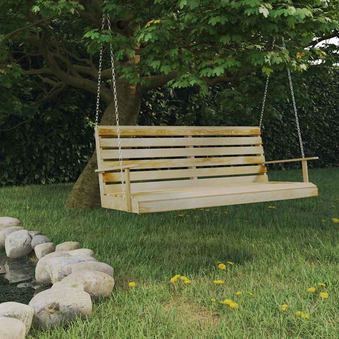vidaXL - Schommelbank - 155x65x60 - cm - geïmpregneerd - grenenhout