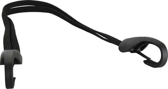Snelbinder met 2 banden en grote veiligheidshaak - 57 cm - zwart