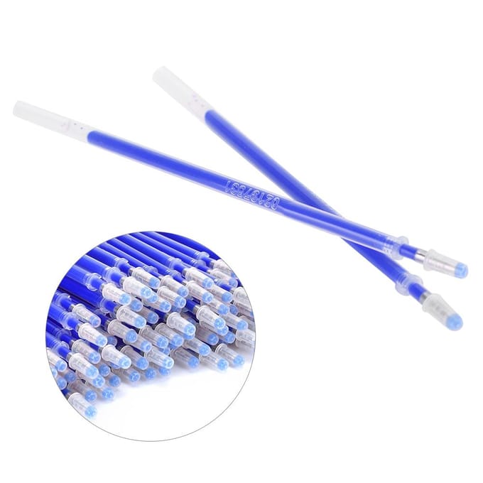 100 stuks blauwe navullingen voor hittebestendige verdwijnende pennen, uitwisbare markers, accessoires voor kleermakerswerk blue
