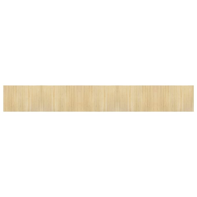 vidaXL - Vloerkleed - rechthoekig - 70x500 - cm - bamboe - lichtnaturel