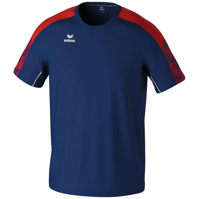 Erima Evo Star T-Shirt Kinderen - Marine / Rood | Maat: 152