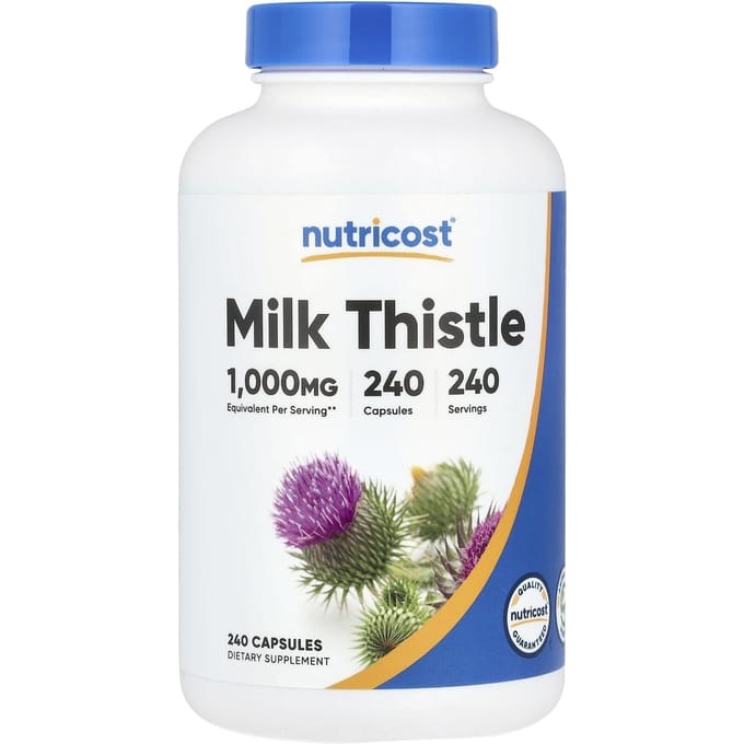 Nutricost, Mariadistel, 1.000 mg, 240 capsules