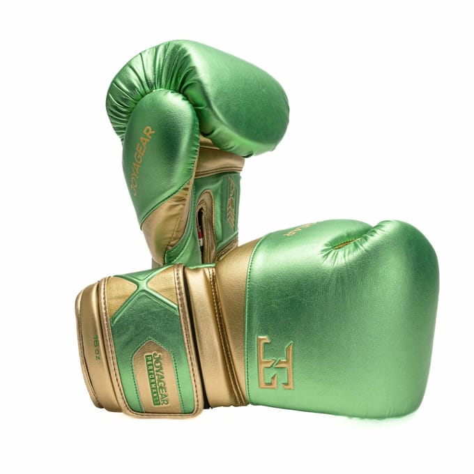 Joyagear Performance Velcro Bokshandschoenen - Groen/Goud (Beschikbaar in verschillende maten)