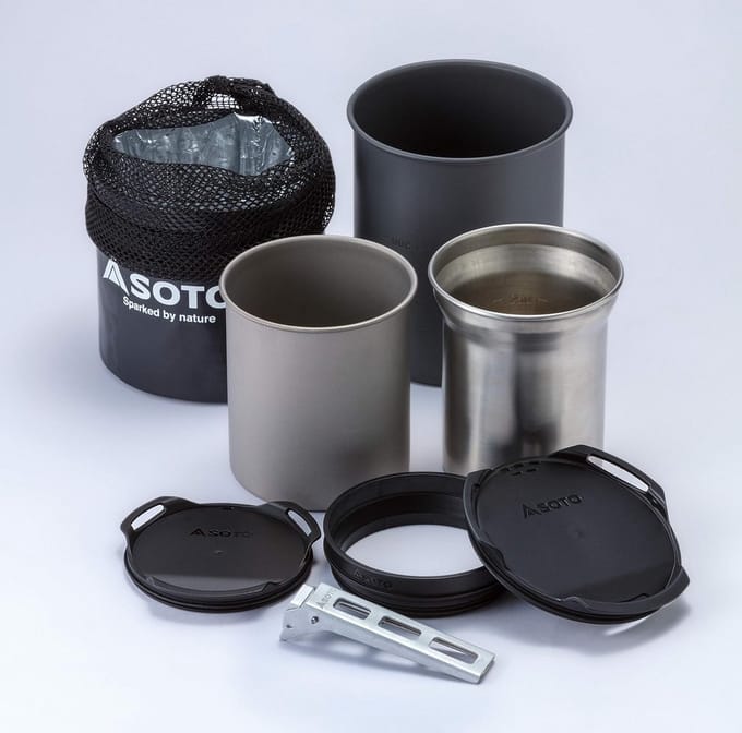 Lichtgewicht Campingset Kookgerei Pot en Bekers voor Backpacken