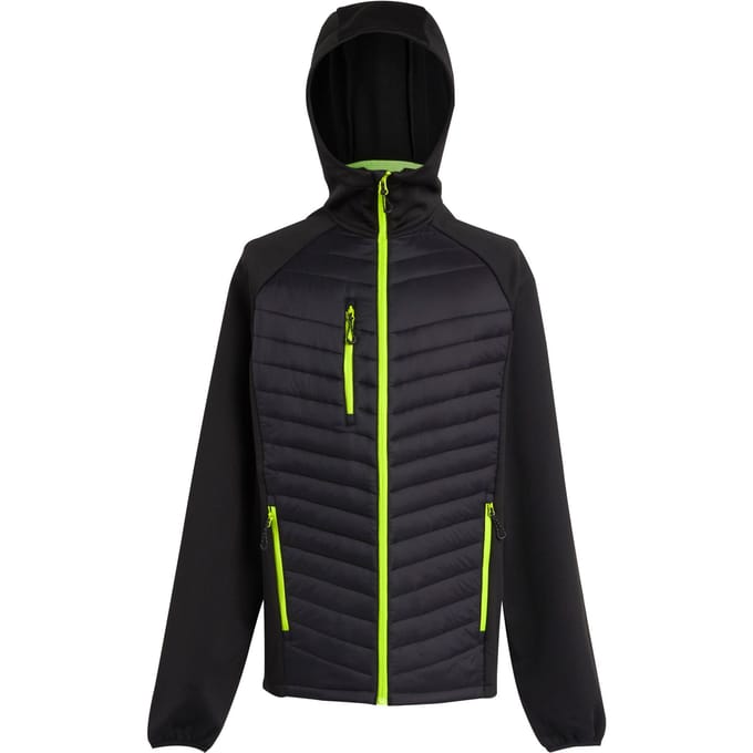 Regatta Heren Navigate Quilted Hybride Jas (Zwart/Lijkgroen)