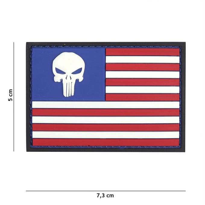 101 Inc Embleem 3D Pvc Punisher Usa Vlag  20014