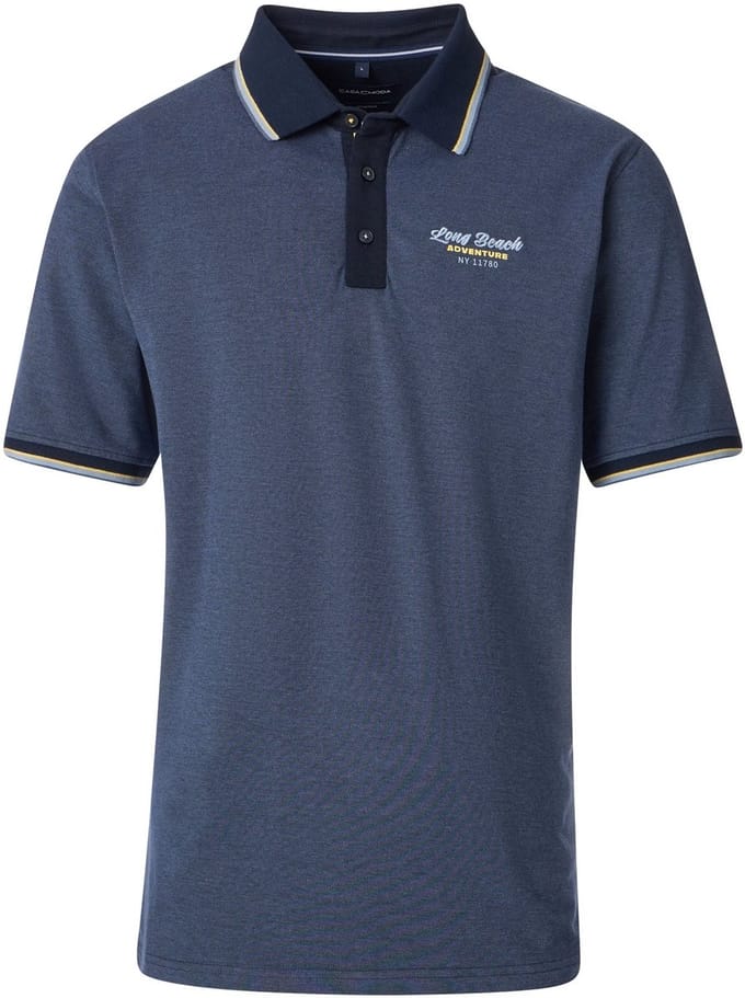 CASA MODA comfort fit heren polo - blauw