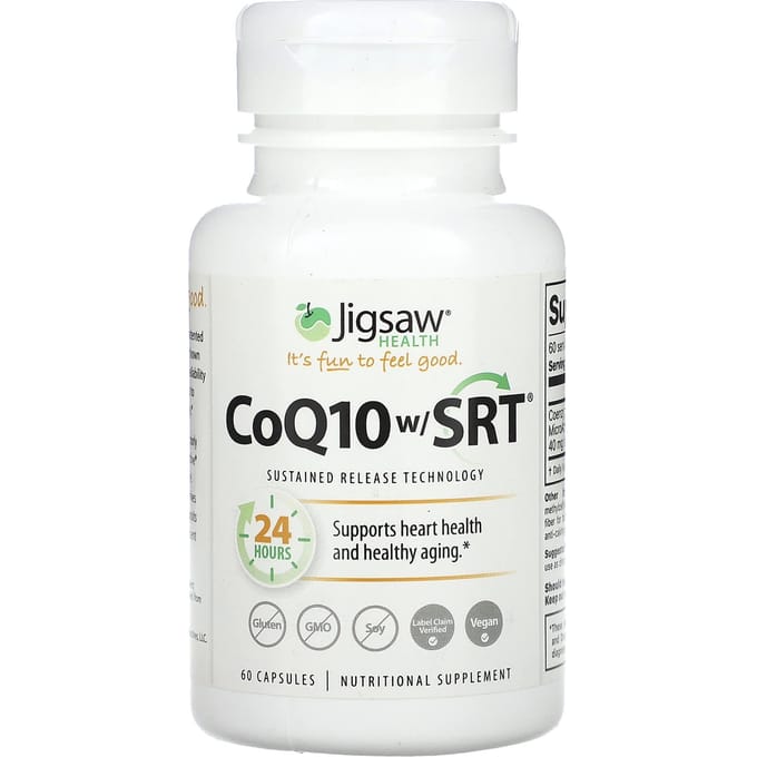 Jigsaw Health, Contient de la CoQ10, SRT, 60 Capsules