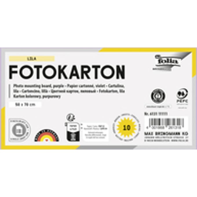 Fotokarton Folia 2-zijdig 50x70cm 300gr nr31 lila