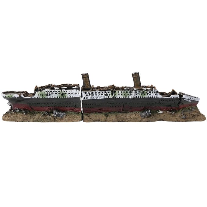 Titanic perdu naufragé bateau bateau Aquarium décoration ornement épave ornements black