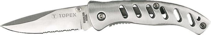 Topex - Zakmes - Roestvrijstaal - 80mm - Ergonomische Handgreep