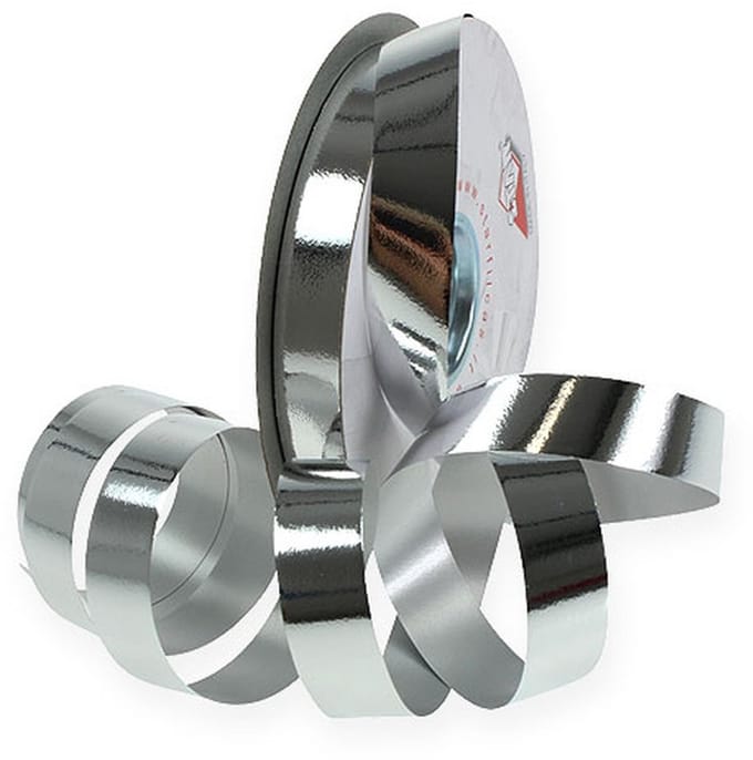Glanzend krullint 19mm 100m zilver
