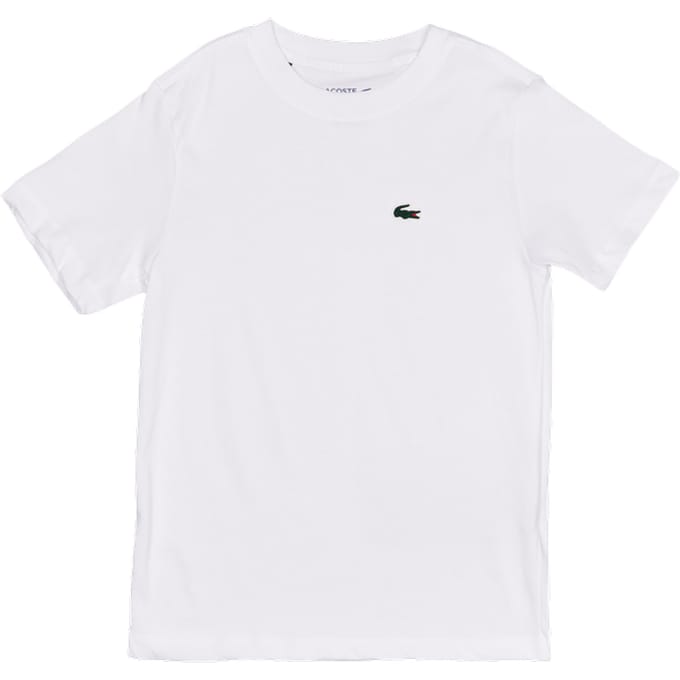 Lacoste Classic T-shirts Kinder - Wit - Maat 140 - 152 CM - Katoen Jersey