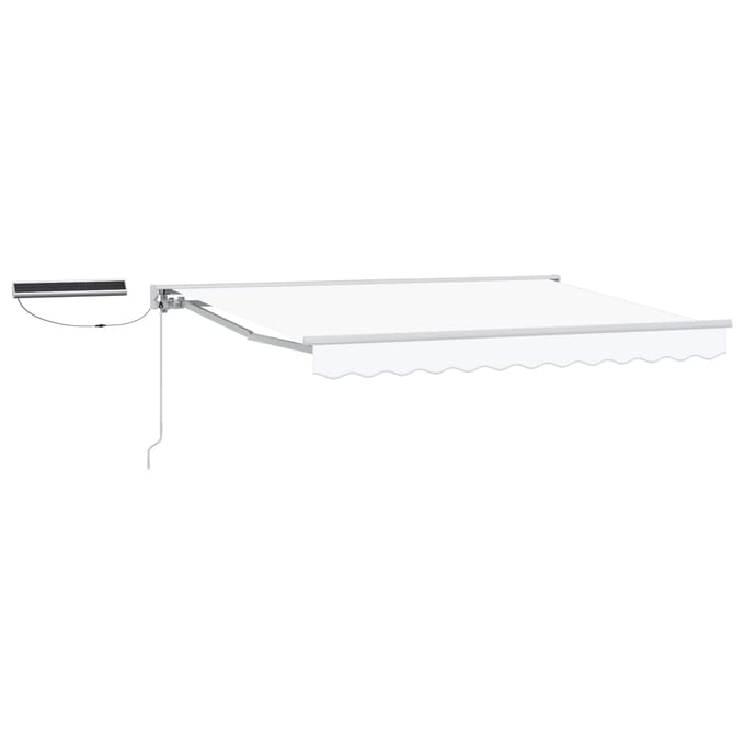 vidaXL - Elektrisch - Uitschuifbare - Zonneluifel - Wit - 3,5 - x - 2,5 - m