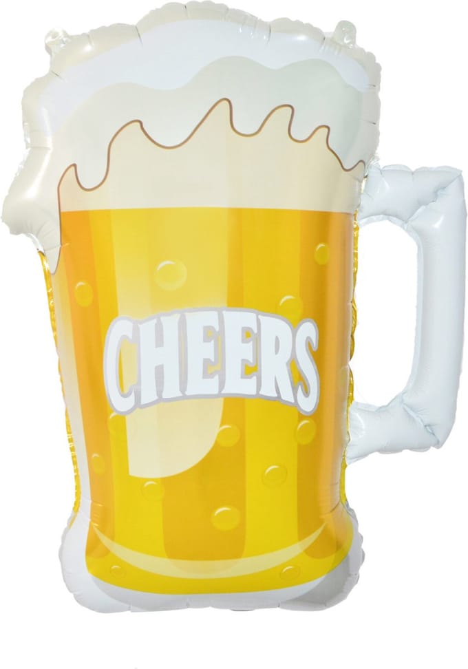 Folieballon - Bierglas - Cheers - 77cm - Zonder vulling