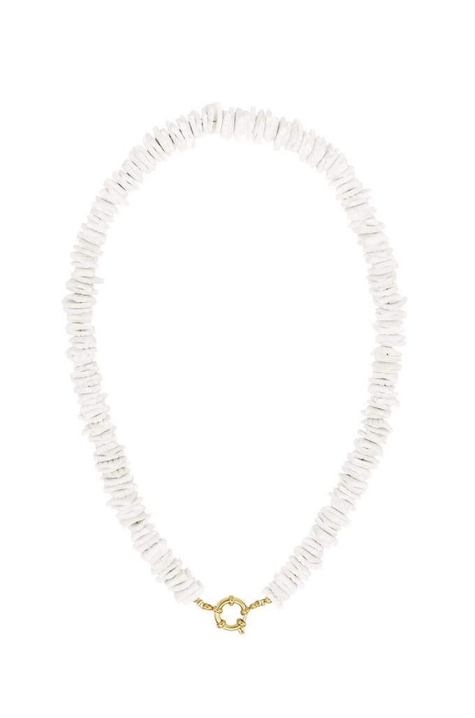 Yehwang Schelpen Ketting - Wit - Stainless Steel