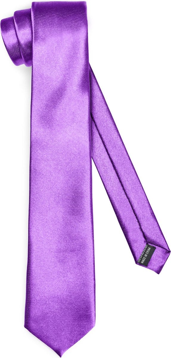 Ladeheid Smal Stropdas - Stropdassen voor heren - Lengte: 150 cm, Breedte: 8 cm - Violet - LA-EA-TMS-8