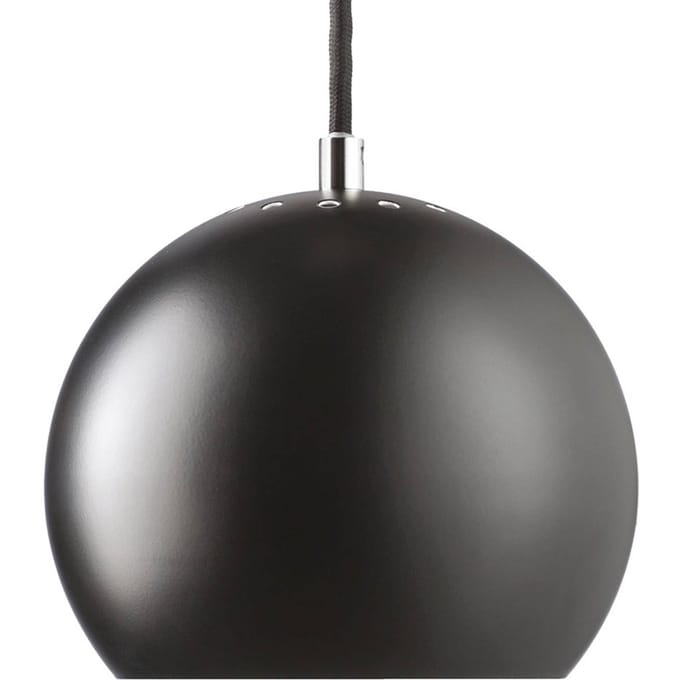 FRANDSEN hanglamp Ball, mat zwart, Ø 18 cm