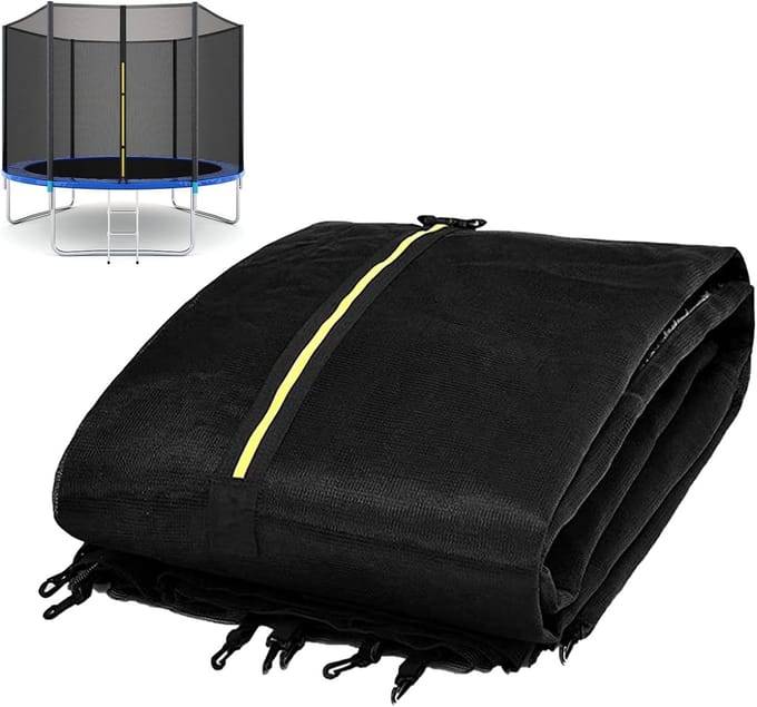 Trampoline Veiligheidsnet - Vervangend Net - Buiten Spelen - Universeel Compatibel - Tot 3 meter - Zwart