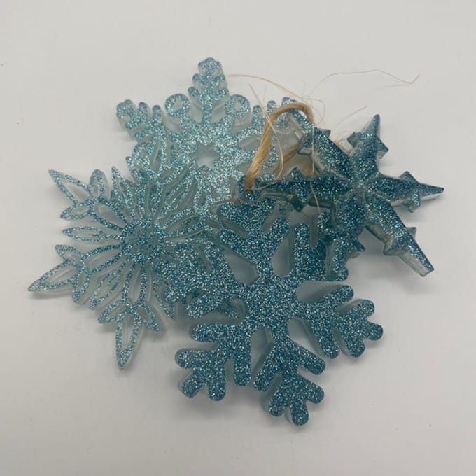 Kersthangers - Kersthanger set van 4 - licht blauw