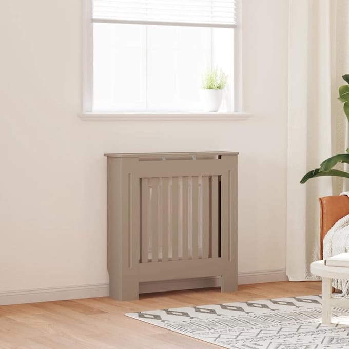 Radiatorbekleding MDF - Verwarming hoes - Woonkamer decoratie - Lattendesign - 78 cm breed - Bruin