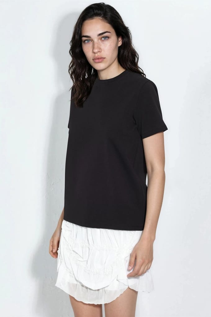 Effen Ronde Hals T-Shirt