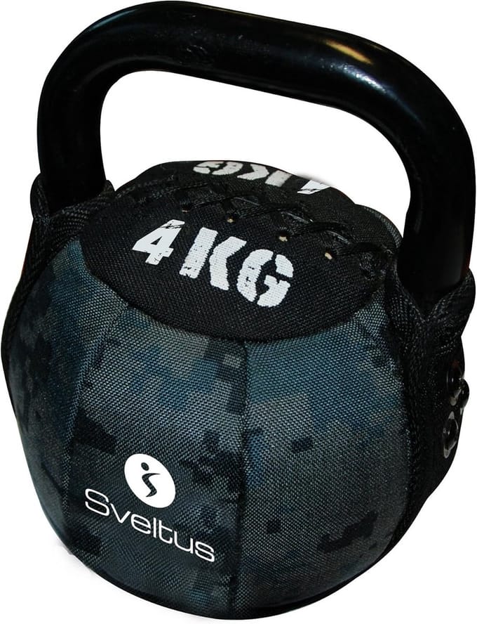 Zachte Kettlebell 4 kg Neopreen voor Krachttraining en Bootcamp