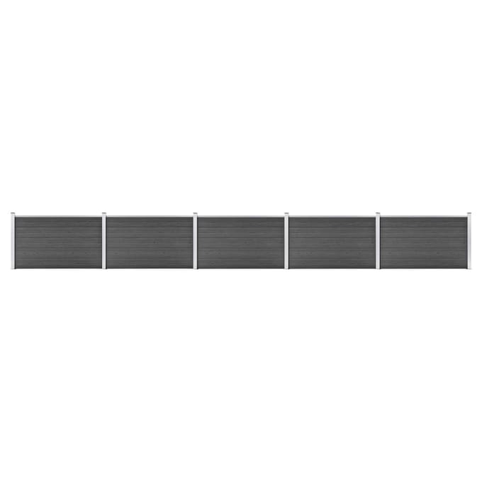 vidaXL - Schuttingpanelenset - 872x105 - cm - HKC - zwart
