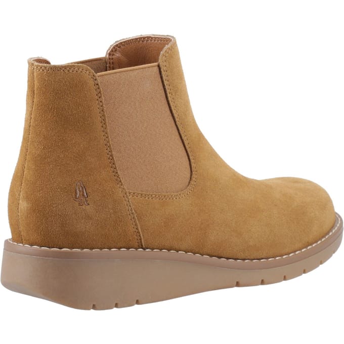 Hush Puppies Leonie Suède Dames Tan Platte Chelsea Boots