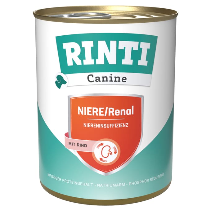 RINTI Canine Nier/Renal met Rund 800 g  - 24 x 800 g