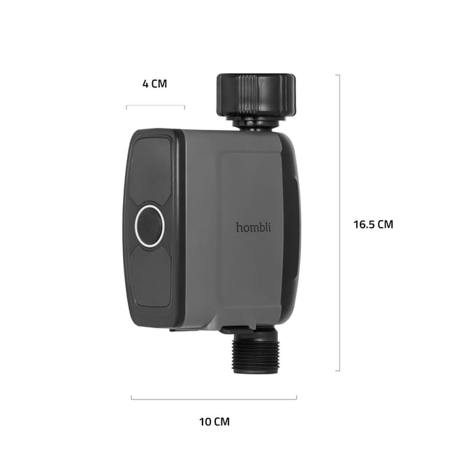 Hombli Water Controller V2 - Slim Irrigatiesysteem, Smartphone Bediening, Timers, Scenario`s, Schema`s, Stembesturing, Bluetooth verbinding