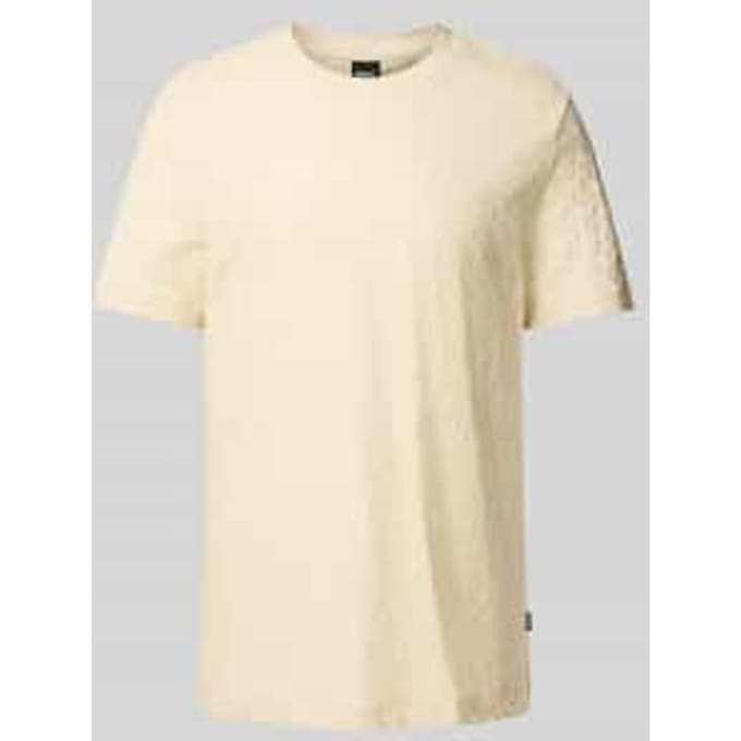 T-shirt met structuurmotief, model 'Thompson'
