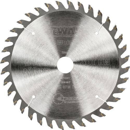 DEWALT DT4057-QZ DT4057-QZ Cirkelzaagblad 160 x 20 x 1.8 mm Aantal tanden: 36 1 stuk(s)