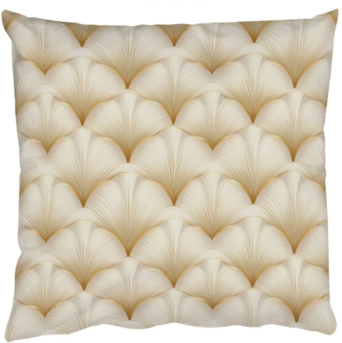 Sierkussens - Kussentjes Woonkamer - 60x60 cm - Waaier - Motief - Goud