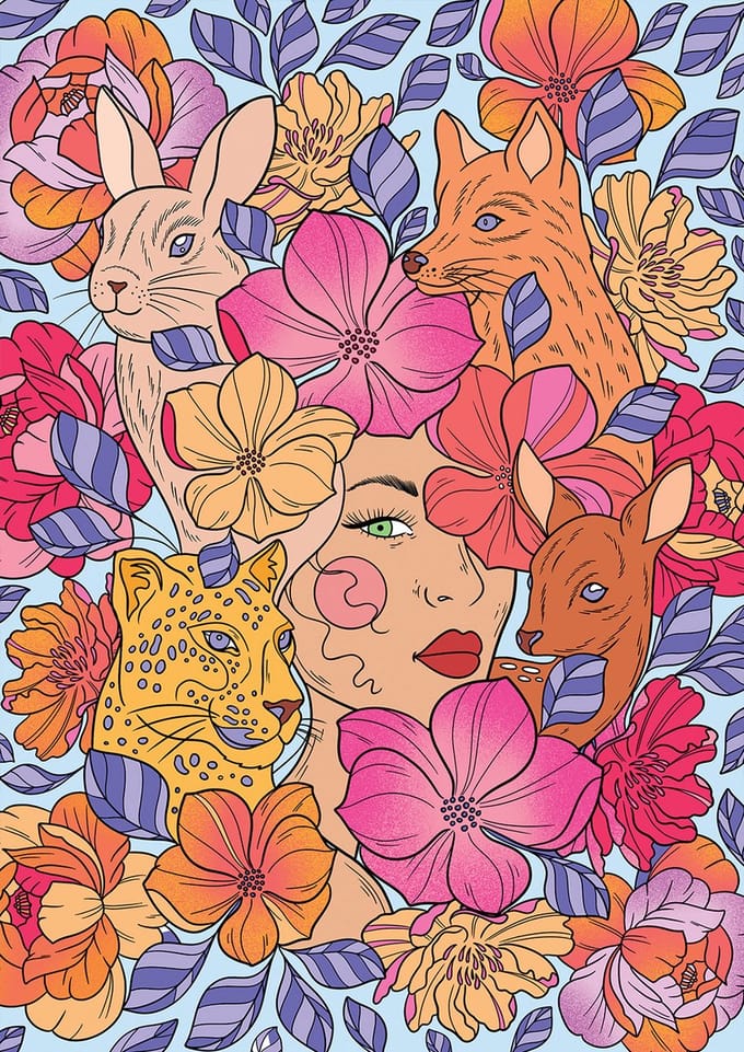 Hachette puzzel Amour Floral - legpuzzel 1000 stukjes multicolor.