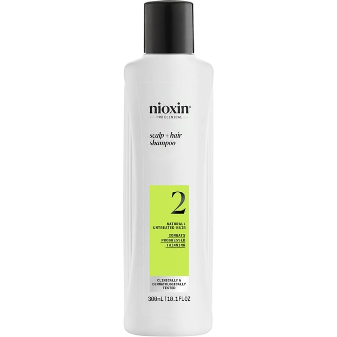 Nioxin System 2 - Shampoo - voor Natuurlijk Haar - Anti Haaruitval - Gevorderde Uitdunning - 300ml