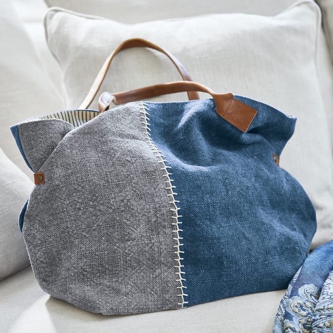 LOBERON Tas Deux-Parts blauw/grijs