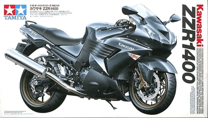Tamiya Modelbouwpakket Auto - 14111 Kawasaki ZZR 1400 Ninja/ZX-14 Stre. Plastic - 1:12 - Modelbouw