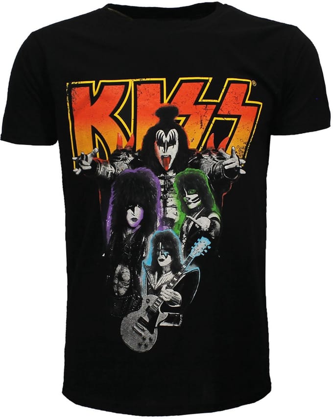 KISS Neon Band T-Shirt - Officiële Merchandise - M