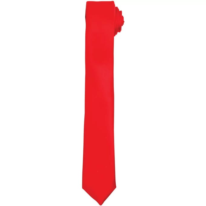 Premier Slim Tie PR793 - Red - One size