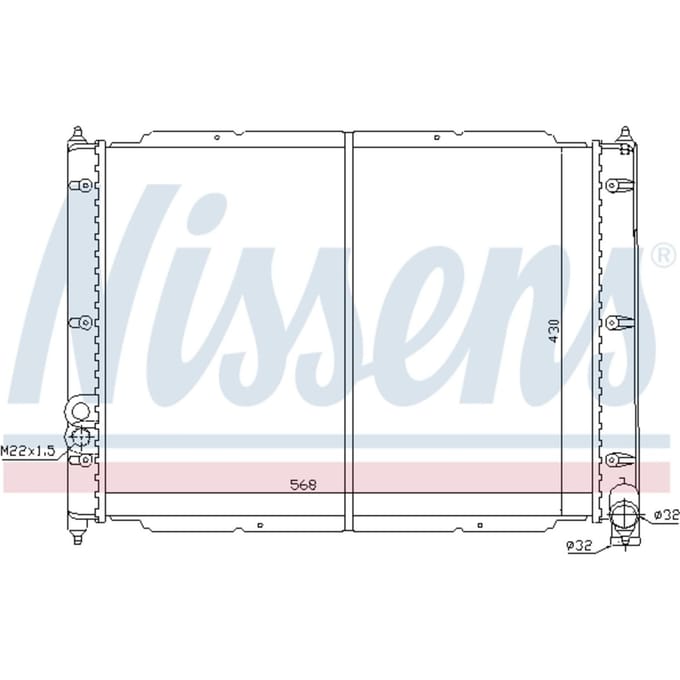Radiator, motorkoeling NISSENS 65239