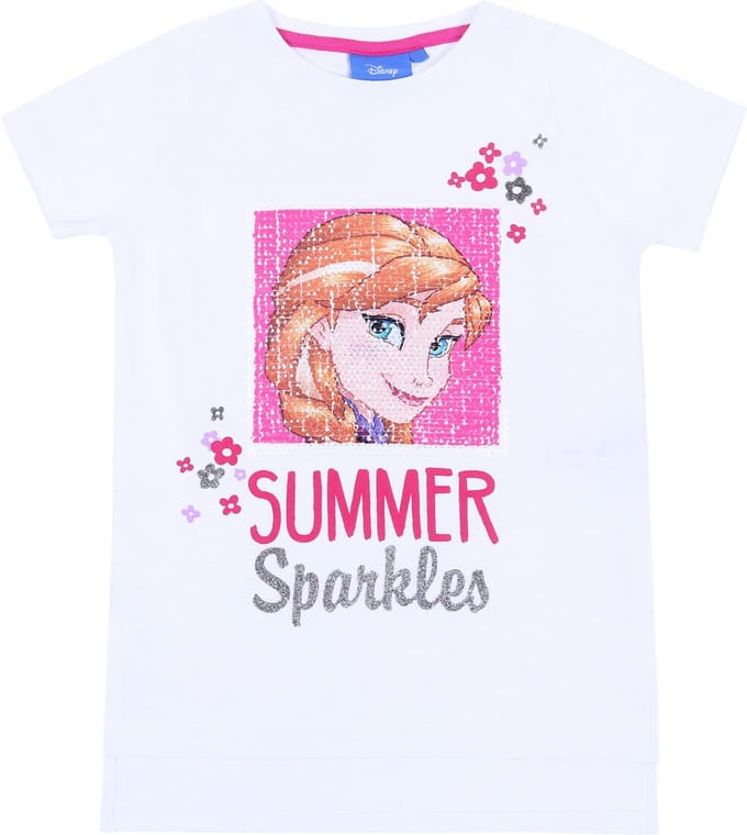 Wit T-shirt Anna Elsa FROZEN