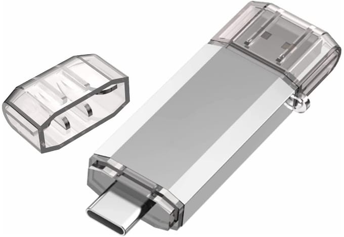 Ynkkvre -USB Stick 128 GB - USB-Sticks - USB C Stick - USB C en USB A - Geschikt voor laptops, smartphones en tablets