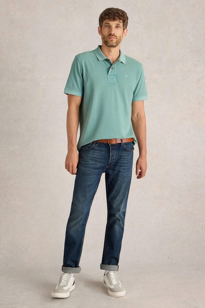 White Stuff Utility Polo Duck Egg Blue Taglia: L | Polo Outlet | Uomo | Blu