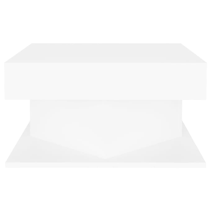vidaXL - Salontafel - 57x57x30 - cm - bewerkt - hout - wit