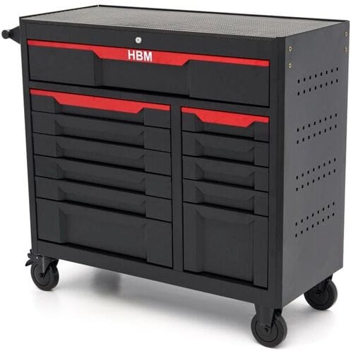 HBM gereedschapswagen 12 laden, 106 cm, zwart