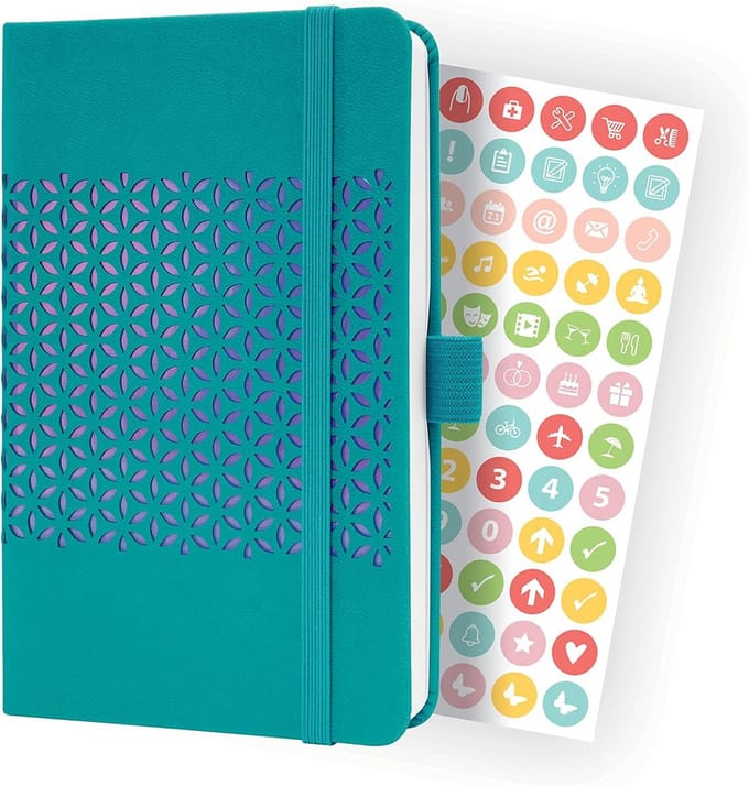 Stijlvolle Weekplanner A6 Blauw Hardcover Zakformaat 2023