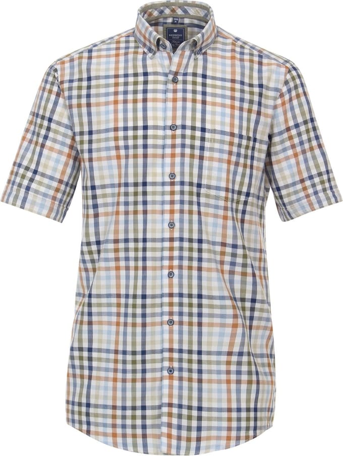 Redmond - overhemd - heren - Regular Fit - korte mouw - geruit - maat L