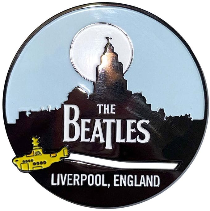 The Beatles - Liverpool Skyline & Yellow Submarine Koelkastmagneet - Multicolours