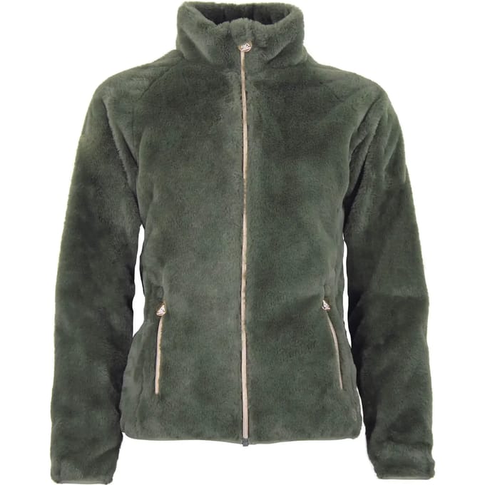 Vrouwen fleece jas met nep bont Peak Mountain Arendel